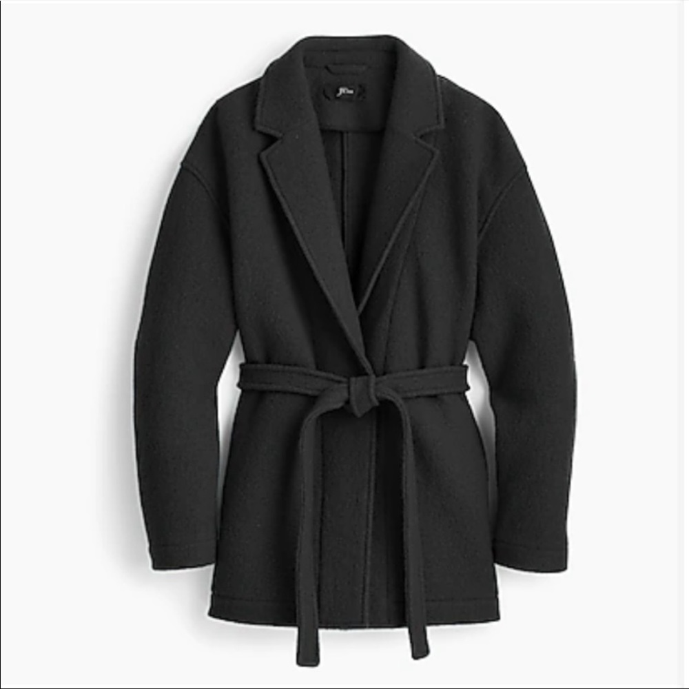 Jcrew Camille short wrap coat made from premium boiled wool, size small